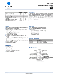 Datasheet ITC135P manufacturer Clare