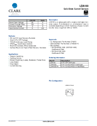 Datasheet LDA110 manufacturer Clare