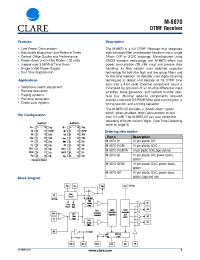 Datasheet M-8870-01 manufacturer Clare