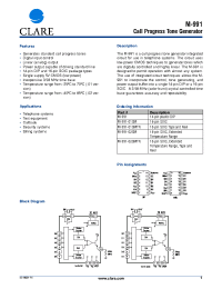 Datasheet M-991-01SM manufacturer Clare