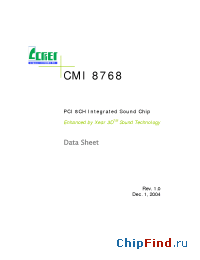 Datasheet CMI8768 manufacturer C-Media