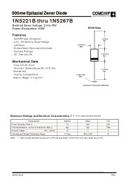Datasheet 1N5252B manufacturer Comchip