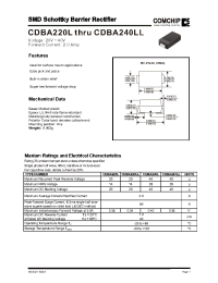Datasheet CDBA220LL manufacturer Comchip