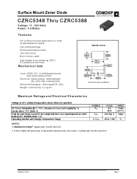 Datasheet CZRC5349 manufacturer Comchip