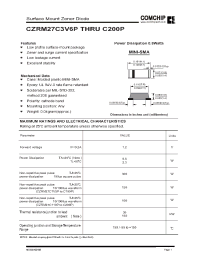 Datasheet CZRM27C18P manufacturer Comchip