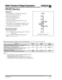 Datasheet P6KE160CA manufacturer Comchip