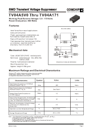 Datasheet TV04A5V0JB manufacturer Comchip