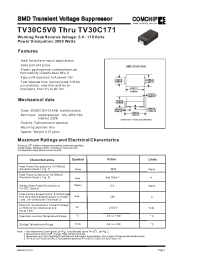 Datasheet TV30C750K manufacturer Comchip