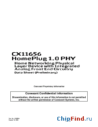 Datasheet CX11656 manufacturer Conexant