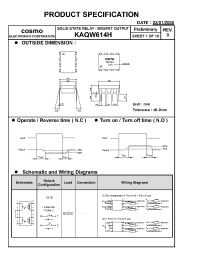 Datasheet KAQW614H manufacturer COSMO