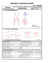 Datasheet KAQY210H manufacturer COSMO