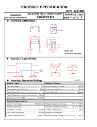 Datasheet KAQY214H manufacturer COSMO