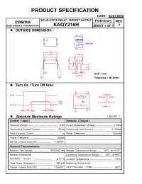 Datasheet KAQY216H manufacturer COSMO