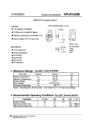 Datasheet KPLR1320B manufacturer COSMO