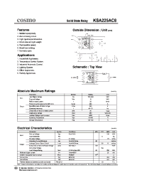 Datasheet KSA225AC8 manufacturer COSMO