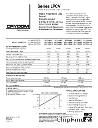 Datasheet 10LPCV24110 manufacturer Crydom