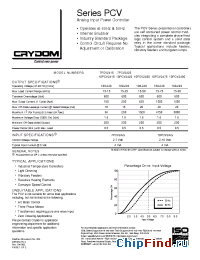 Datasheet 10PCV2425 manufacturer Crydom