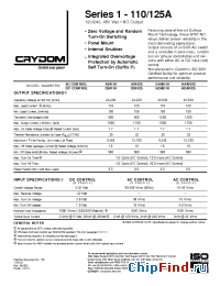 Datasheet A24110E manufacturer Crydom