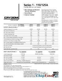 Datasheet A24110PG manufacturer Crydom