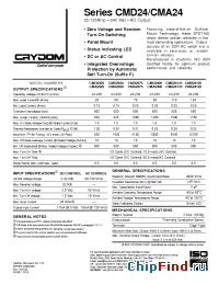 Datasheet CMA24125 manufacturer Crydom