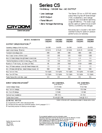 Datasheet CSE2410 manufacturer Crydom