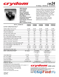 Datasheet CWD2410P manufacturer Crydom