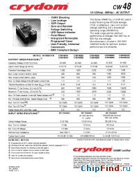 Datasheet CWD4810P manufacturer Crydom