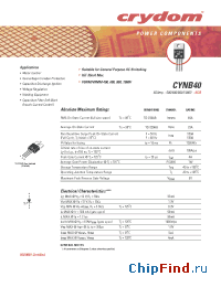 Datasheet CYNB40 manufacturer Crydom