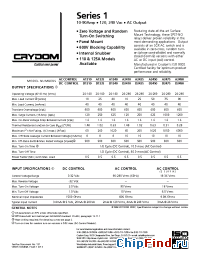 Datasheet D2410PG manufacturer Crydom