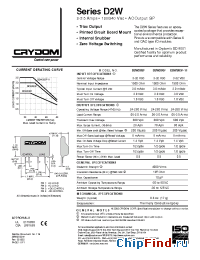 Datasheet D2W203F-11 manufacturer Crydom