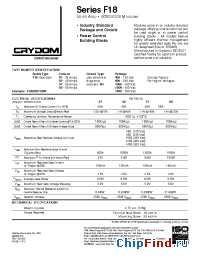 Datasheet F1827CAH1000 manufacturer Crydom