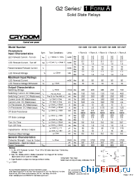 Datasheet G2-1A02-ST manufacturer Crydom
