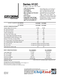 Datasheet H12CA4850-10 manufacturer Crydom