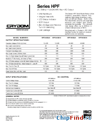 Datasheet HPF240D30R manufacturer Crydom