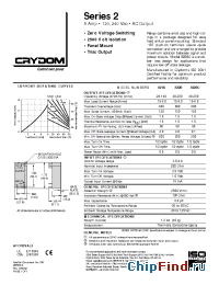 Datasheet S218 manufacturer Crydom