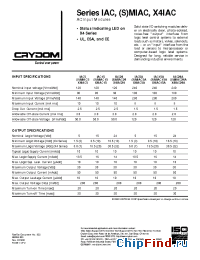 Datasheet X4IAC15 manufacturer Crydom