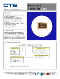 Datasheet 636M6C manufacturer CTS