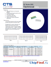 Datasheet RC3001B6 manufacturer CTS