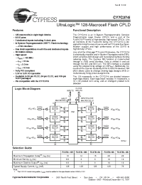 Datasheet 7C374I-125 manufacturer Cypress