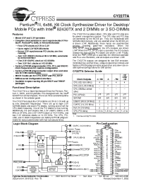 Datasheet CY2277APVC-1 manufacturer Cypress
