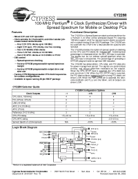 Datasheet CY2280 manufacturer Cypress