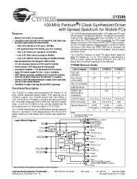 Datasheet CY2285PVC-3 manufacturer Cypress