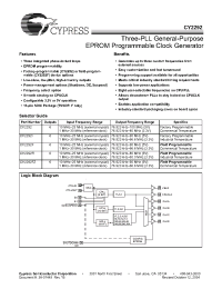 Datasheet CY2292FXC manufacturer Cypress