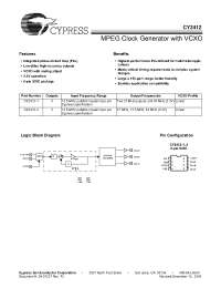 Datasheet CY2412SC-3T manufacturer Cypress