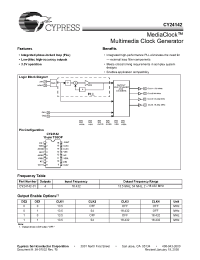 Datasheet CY24142ZC-01T manufacturer Cypress