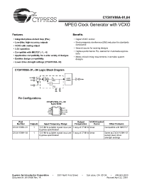 Datasheet CY241V08A-04 manufacturer Cypress