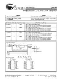 Datasheet CY24206ZC-2 manufacturer Cypress