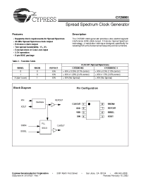 Datasheet CY25901SC-1 manufacturer Cypress