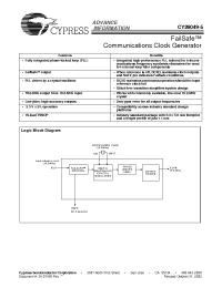 Datasheet CY26049-5 manufacturer Cypress