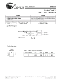 Datasheet CY26211 manufacturer Cypress